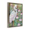 Stupell Industries Great White Egret & Lotus Floater Framed Canvas Wall Art Design by Estelle Grengs